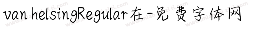 van helsingRegular在字体转换
